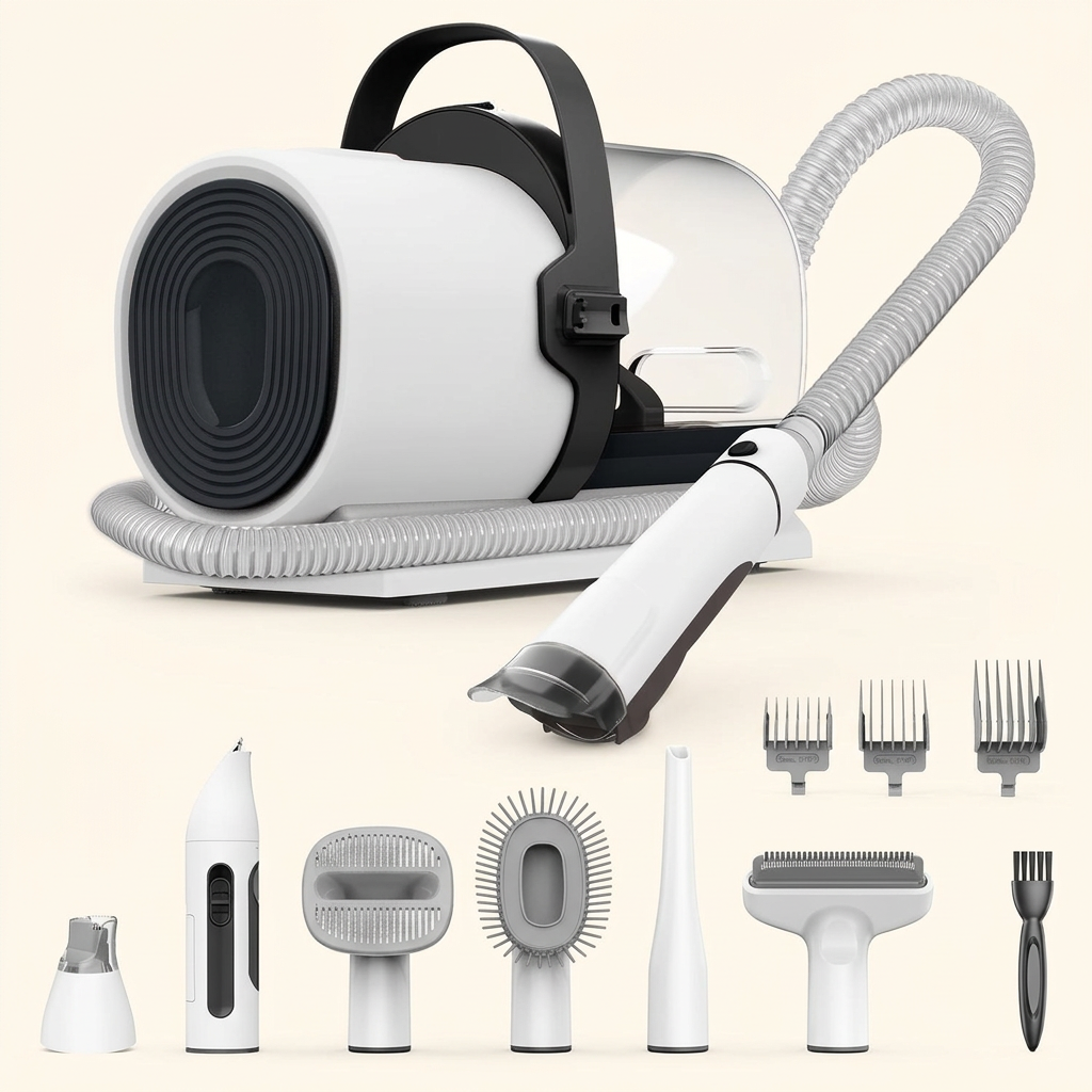 7-in-1 Grooming Vacuum Kit hero front-facing shot
