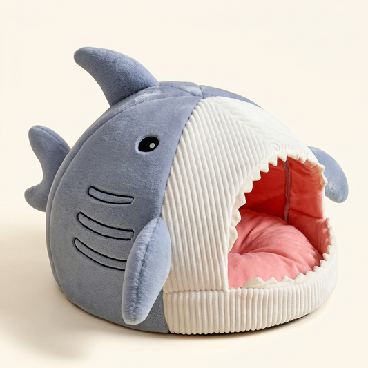 Shark Pet Bed hero product shot on cream background