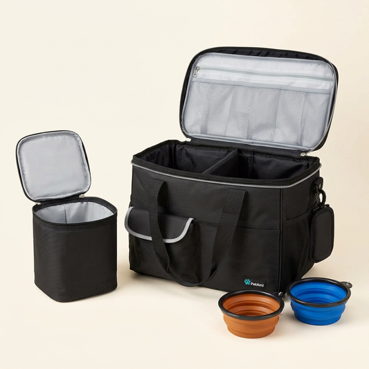 Dog Travel Bag 22L hero product shot on cream background