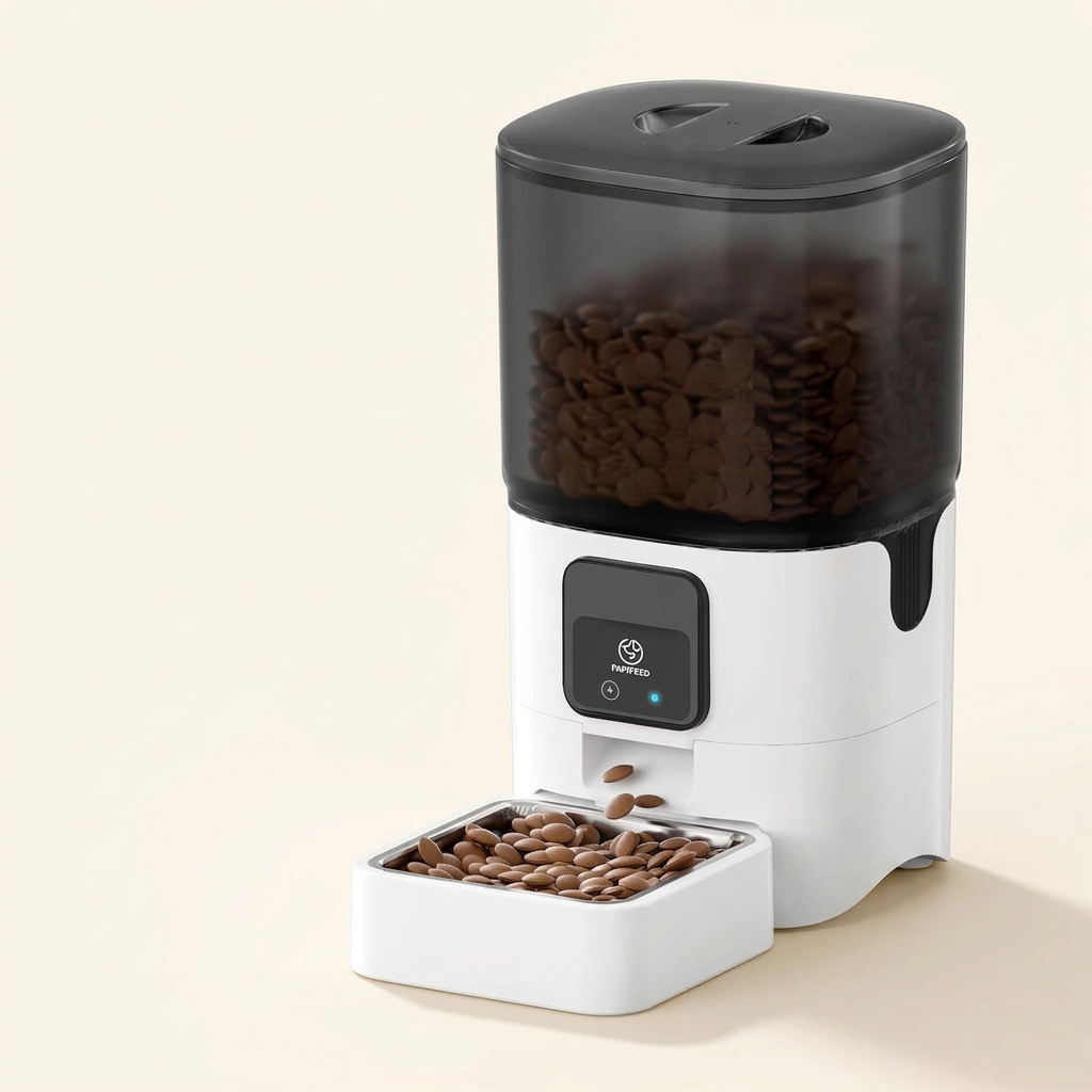 WiFi Automatic Dog Feeder hero product shot on cream background