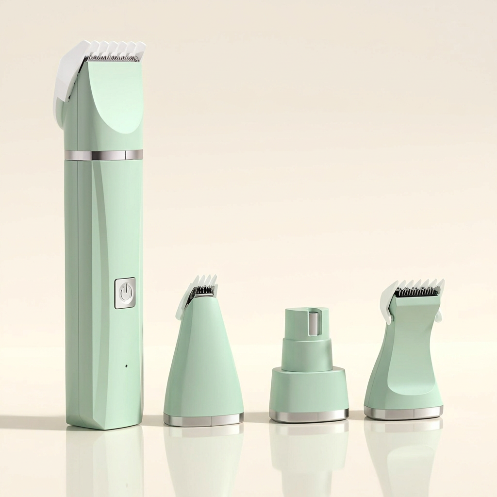 4-in-1 Cordless Grooming Kit hero product shot on cream background