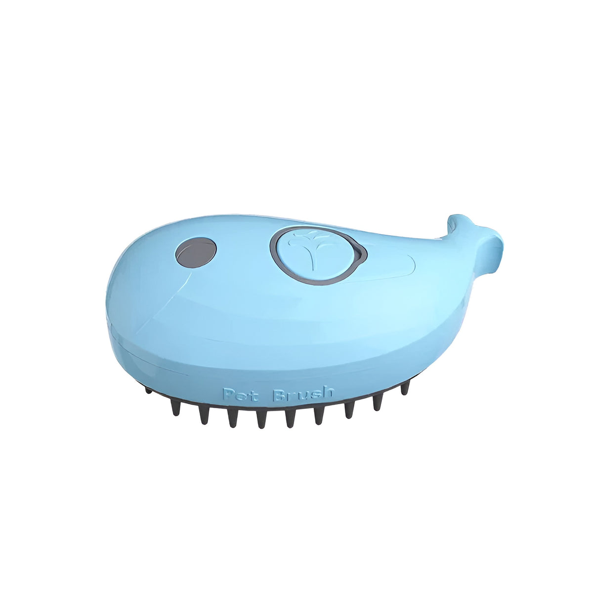 Blue whale-shaped pet steam brush